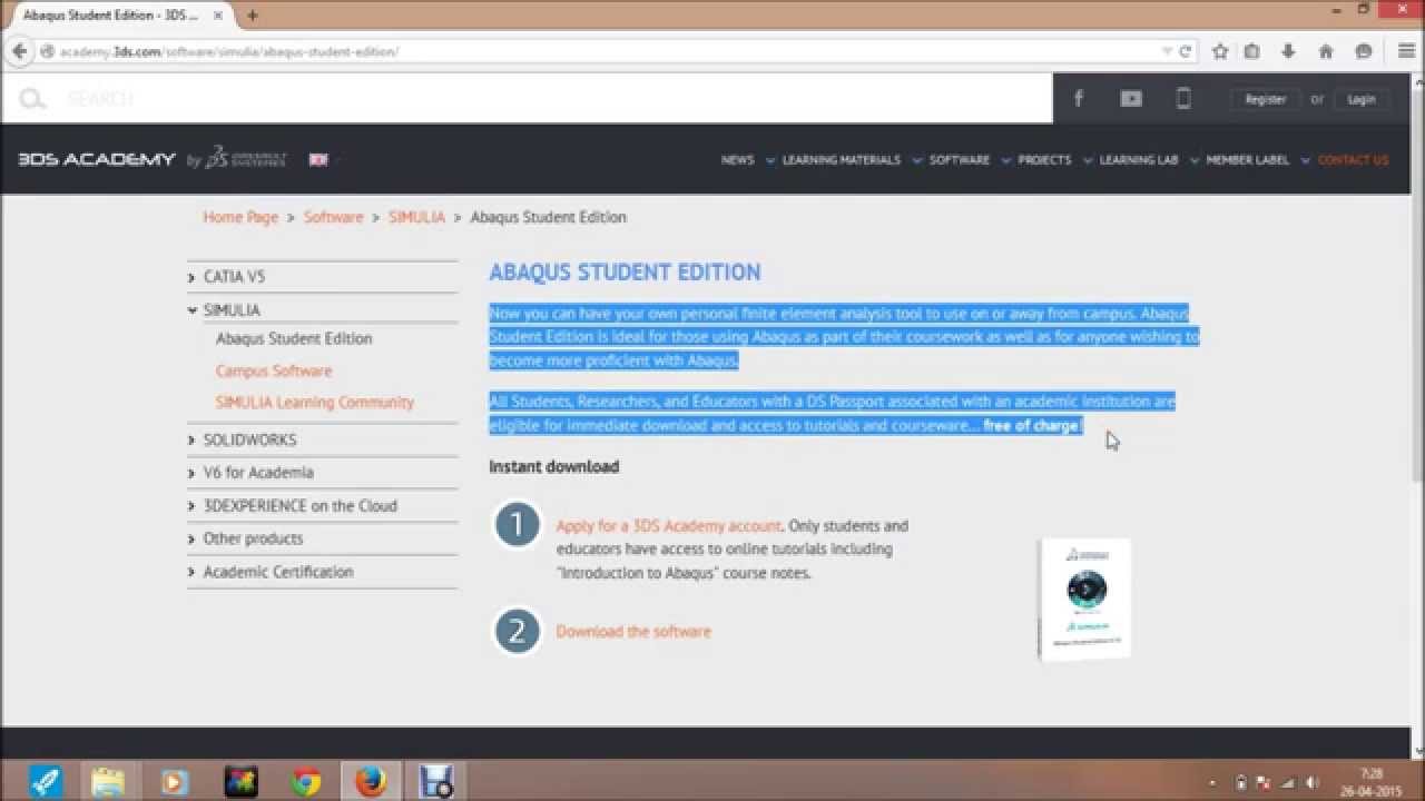 download abaqus student